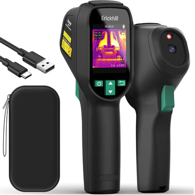 LinkMejor ETI-01 Thermal Imaging Camera 240 x 240 Resolution 20 Hz Refresh Rate -20°C to 550°C Portable Infrared Device HVAC Inspection Tool Laser Pointer Long Battery Life CE Certified