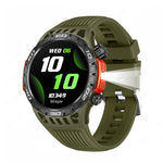 LinkMejor 1.46inch HD Screen Massive Battery Compass bluetooth Call Heart Rate Blood Pressure Monitor SOS Emergency Call Sleep Monitoring Multi-sport Modes Music Playback 10M Waterproof Smart Watch with Flashlight