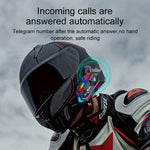 Y20 Motorcycle Helmet Bluetooth Headset 5.3 Bluetooth Headset IPX6 Waterproof with RGB Colorful Lights Split Installation Connect to AI Voice Assistant