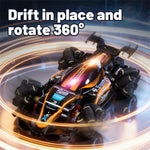 LinkMejor Q239 RTR 1/40 2.4G 2WD Mini RC Car Formula Racing Stunt Remote Control Drift LED Light 360° Rotation Desktop Portable Vehicles Models Toys