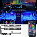 48 LED Car Interior Ambient Foot Strip Light Backlight Remote App Music Control Auto RGB Decorative Lamps