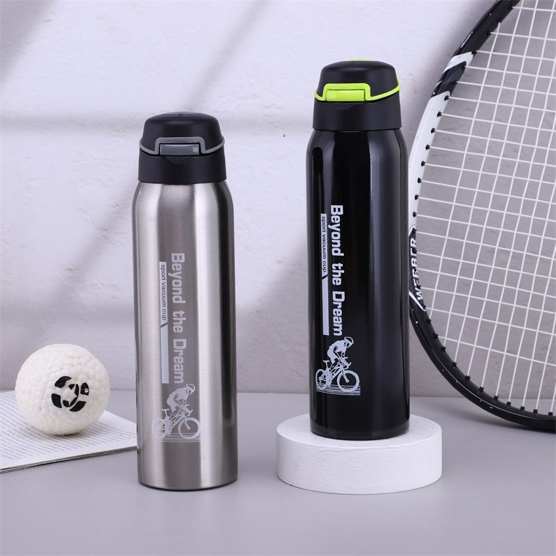 500ml Portable Cycling Water Bottle, Large Capacity 304 Stainless Steel Sports Bottle Suitable For Mountain Bikes And Road Bikes