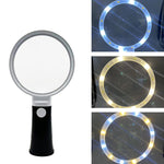 6X-10X Mini Pocket Magnifier Adjustable Handheld Reading Magnifier with Parent-Child Acrylic Lens Three-Mode Lighting Ideal for Outdoor Observation Reading Antique Appreciation and Circuitry Repair