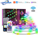 LinkMejor 5m~20m Smart RGBIC LED String Lights Music Sync IP68 Waterproof APP/Remote/Voice Control With Alexa/Google Christmas Decoration
