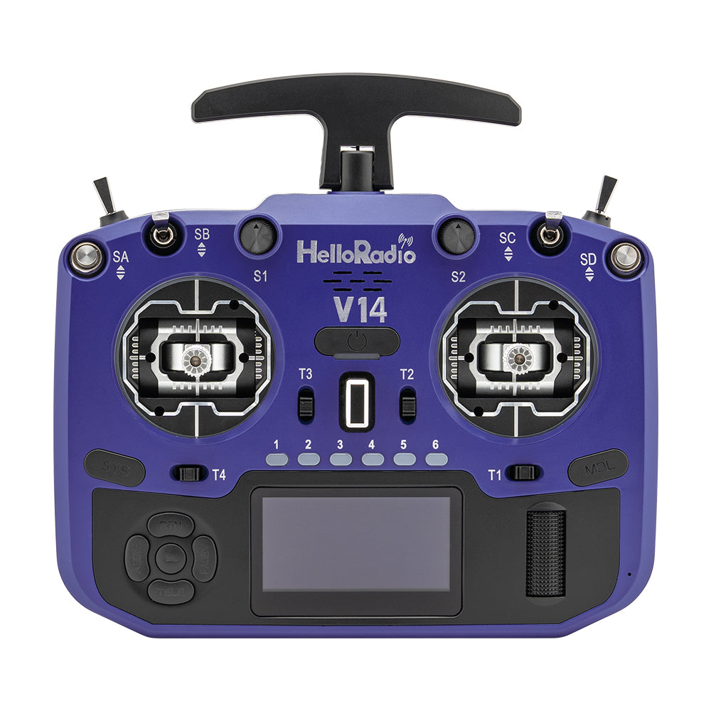 HelloradioSky V14 MAX R9 2.4GHz Built-in 1000mW ELRS/4IN1 CNC Metal RDC90 Gimbal Open Source EdgeTX Radio Transmitter OLED Screen for FPV Racing Drone