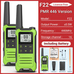 Baofeng BF-T22 Walkie Talkies 16 Channels 446MHz PMR License-Free Two-Way Radios LED Flashlight Hands-Free VOXs 1400mAh Type-C USB Charging
