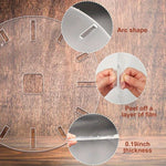 Acrylic 12 Inch Clock Face Template Transparent Router Guide DIY Woodworking Craft Tool Protective Film Clear Finish