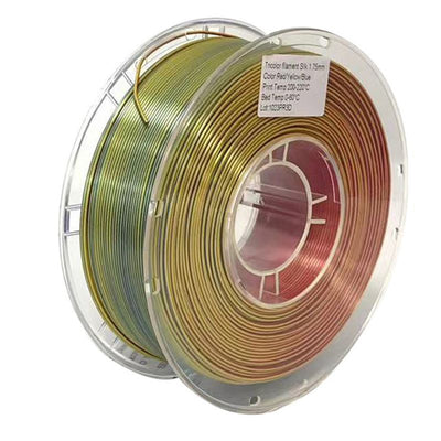 LinkMejor 3D Printing Filaments Silk PLA 1.75mm Three-color Red/Yellow/Blue Filaments 3D Printing Filament