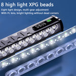 LinkMejor 5000Lm Super Brightness Bike Headlight 17 LED Lamp Bead Waterproof 4 Light Modes Type-C Fast Charge Aluminum Alloy Bicycle Front Light with Digital Display