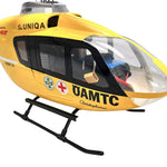 LinkMejor EC135 450 Class 2.4G 11CH Yellow Red Tail 4 blades GPS Stabilized Scale RC Helicopter RTF With X2 Flight Controller