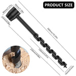 Hand Drill Carbon Steel Manual Auger Drill Portable Manual Survival Drill Bit Self-Tapping Survival Wood Punch Tool 4 Size Options Available