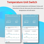 WiFi Temperature Humidity Tester Smart Home Integration Alexa Google Assistant Mobile App Control -10 to 60℃ 0-99% Humidity