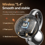 LinkMejor Wireless bluetooth 5.4 Earphone Spatial Sound Directional Sound HD Calling 60H Playback Open-ear Earclips Sports Headphones