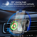 C10 15W Transparent Universal Car Wireless Charger Fast Wireless Mobile Charging Bracket Air Outlet Holder for Smart Phones for iPhone 17 17Pro 16 Pro Max 15 14 for Xiaomi 17pro for OPPO for Huawei Mate XTs