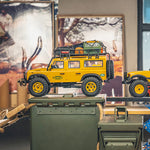 LinkMejor FCX24M RTR 1/24 2.4G 4WD RC Car for Land Rover Camel Trophy Edition Rock Crawler Off-Road Climbing Truck Two Speed LED Lights Vehicles Models Oil Filled Shocks Toys