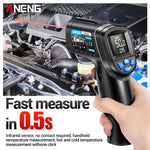 LinkMejor TH104 Infrared Handheld Temperature -50~550℃ IR laser Sensor Thermometer Thermal Imager VA Screen Meter Pyrometer Tool