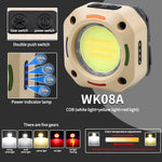 LinkMejor WK08 Series Multi-angle Headlamp with Digital Display Adjustable Color Temperature Magnetic Work Light Waterproof Design for Fishing Repair Reading