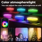 2-in-1 Tuya Smart WiFi LED Night Light PIR Motion Sensor EU/US/UK Plug Plug-in Wall Lamp Warm White Lighting Timing Function Voice Control with Alexa Google Home Assistant
