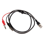 2pcs 110cm BNC Q9 to Dual Alligator Clip Oscilloscope Test Probe Leads
