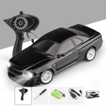 LinkMejor 1899/A99 RTR 1/18 2.4G RWD RC Car Drift GTR R34 Optional Gyro LED Light On-Road Full Proportional Alloy Body Shell Racing Vehicles Models Toys