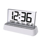 3572 Multifunctional Digital Alarm Clock Large LCD Screen Display Dual Alarm Temperature Humidity Backlight for Bedroom Office Home Use