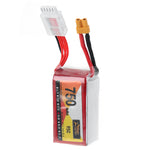 LinkMejor 14.8V 750mAh 95C 4S LiPo Battery XT30 Plug for SpeedyBee Bee35 Crux35 RC FPV Racing Drone