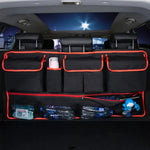 Car Trunk Organizer Oxford Cloth Backrest Storage Bag Multi-functional Net Hanging Bag Car Seat Back Hanging Storage Bag Organizer with 9 Pockets Oxford Waterproof Multi-Pocket