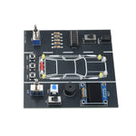 DC 5V Car Driving Simulator Kit DIY Electronics Project with LCD Speedometer Turn Signals Headlights Horn Function