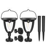 2 Pack Outdoor Motion Sensor Solar Lights with 3 Modes 3 Installation Options IP65 Waterproof 1200mAh Battery Auto On/Off Garden Pathway Lighting