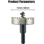 12PCS High-Speed Steel Hole Saw Set 15-50mm HSS4241 Drill Bit Alloy Metal Cutting Tool for 2mm Thick Sheets