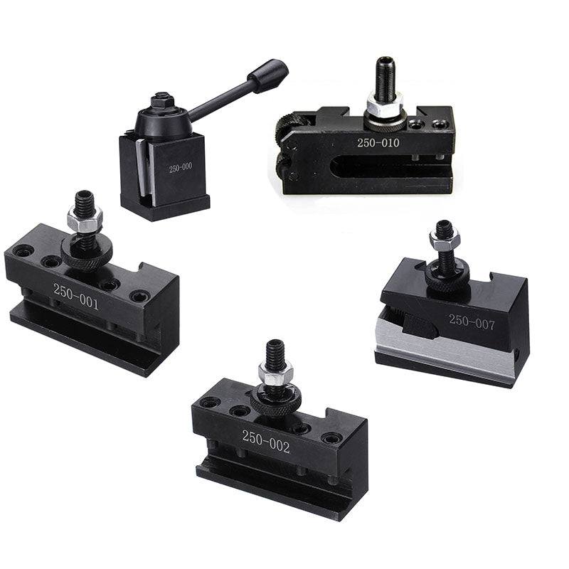 Drillpro 250-000 Cuneiform GIB Type Quick Change Tools Kit Tool Post 250 001-010 Tool Holder for Lathe Tools