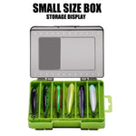 LinkMejor 12/14 Compartments Double Sided Fishing Tackle Box Y-slot Fishing Gear Organizer Fishing Tool Storage Case