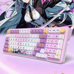 LinkMejor KS99 Tri-Mode Mechanical Keyboard with Multimedia Knob 98 Keys Gasket Structure RGB Backlit Hot Swappable 6000mAh Battery Wireless bluetooth Custom Gaming Keyboard