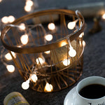 6m/10m Long String Lights Camping Lamp Outdoor Crystal Globe Lights Waterproof USB Powered Patio Light for Camping Tent