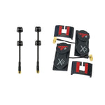 LinkMejor X-AIR 5.8GHz MK II Antenna and Stubby Combo 10.5 dBi Gain SMA Connector LHCP RHCP FPV Antenna for HDZERO Goggles