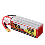 LinkMejor Power 22.2V 3700mAh 100C 6S Lipo Battery XT60 Plug for for FPV RC Drone