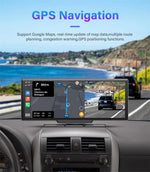 10.26Inch Wireless CarPlay Android Auto 4K Front 1080P Rear Split Screen GPS WiFi Smart Car Display Dash Cam