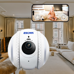 LinkMejor QF011 2MP 1080P Smart Pet Robot Camera Baby Monitors Smart Home Presence Detection Remote APP Control Monitor Night Vision Two-way Intercom Preventing Collisions Cat Toy Ball Recgmesotion Tracking Camera Anti-theft Machine