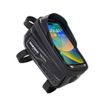 LinkMejor 1L Bicycle Bag Waterproof Bike Phone Holder Frame Front Tube Cycling Bag Phone Case Support for 4.7-6.8 Inch Touch Screen Smartphones