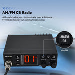 LinkMejor MB63A CB Car Radio 12/24V Power AMFM 40 Channels Emergency 9/19 Long Range Professional Communicator Compact Mobile Radio Station