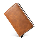 ID Credit Card Holder Wallet Mens RFID Blocking Protected Card Holder Case Slim PU Leather Wallets Mini Small Money Wallet