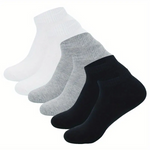 6pairs Plus Size Men Cotton Socks Non Slip Sweat-absorbing Comfortable Low Cut Athletic Ankle Socks For Outdoor Cycling Running Daily Casual Short Socks Men