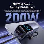 Vention FKV 200W 90Wh 25000mAh Smart Display Power Bank Come with 2USB-C Cables External Battery Power Supply with 3 Inputs & 4 Outputs Support PD QC PPS UFCS Fast Charging for iPhone 17 17Pro 16 Pro Max 15 14 13 for Huawei Mate XTs for OPPO for VIVO