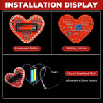 DIY Electronic Kit Heart-Shaped LED Flow Light 32/25 LEDs Colorful Light FR-4 Circuit Board Battery Powered Educational Project Electronics Soldering Practice