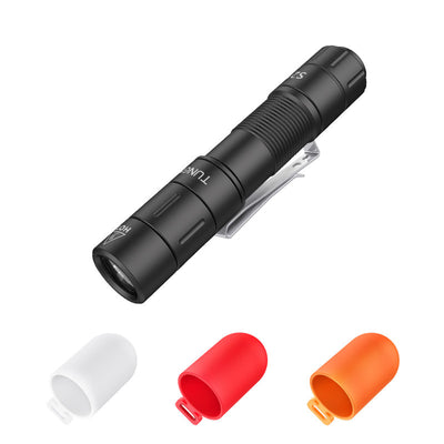 LinkMejor S21 880LM 200M Mini Clip Flashlight with Battery & Diffuser Magenetic Tail Rechargeable Tacitical Switch Pen-shape LED Torch 14500/AA Battery EDC Flashlight for Hiking Camping Outdoor Emergency