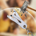 Iron Thread Size Checker Keychain Portable Caliper Gauge Metric/Imperial Units Quick Accurate Measurement Engraved Markings Corrosion-Resistant
