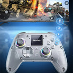 LinkMejor X01 Tri-mode Wireless Gaming Controller with 1.44-inch Interactive Display Dual Hall Joysticks and Dual Hall Triggers 4 Programmable Back Buttons for PC Switch iOS Android