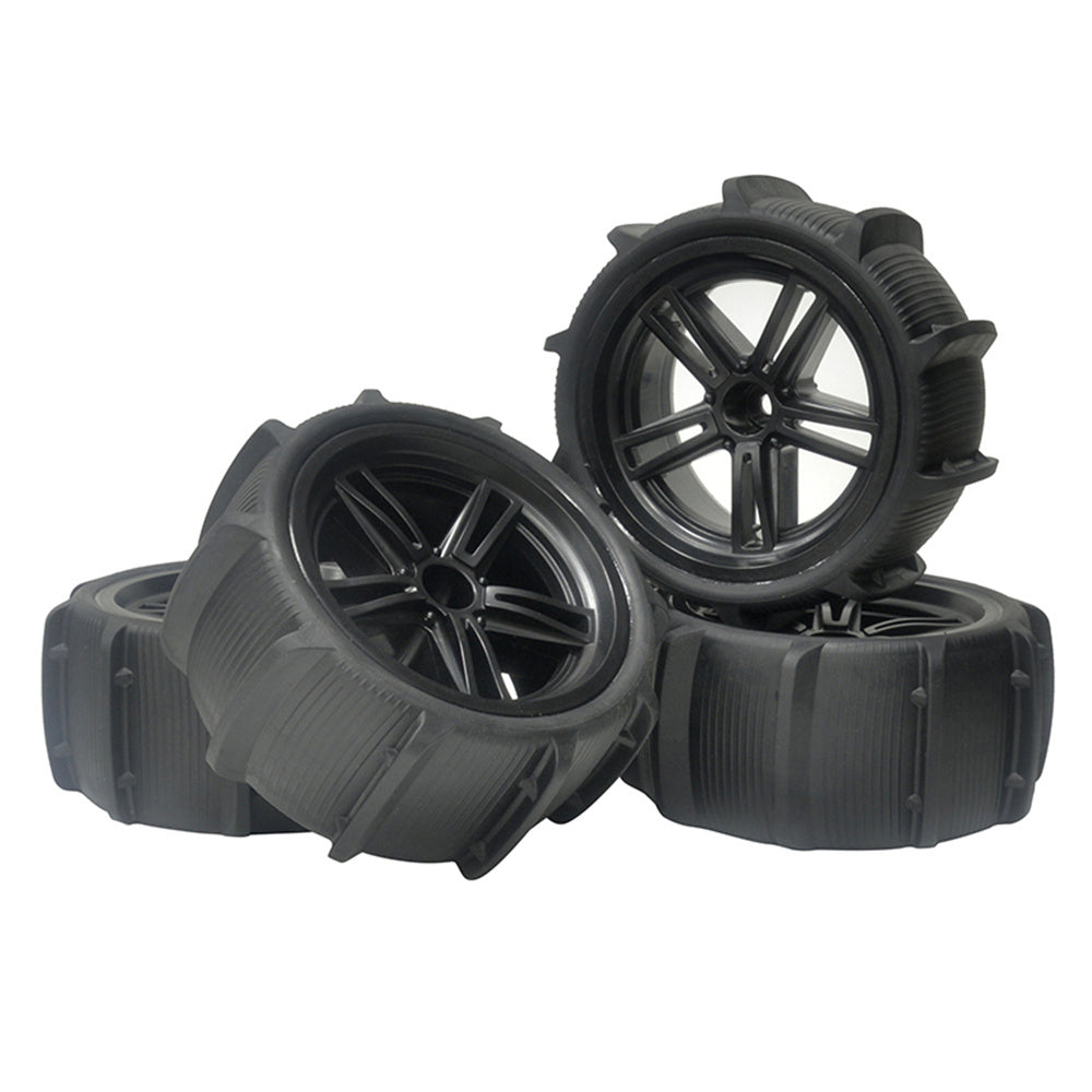4PCS Sandy Beach Tires Wheels 12mm Hex for 1/10 1/12 9125 X03 F22A RC Car Vehicles Model Parts