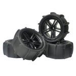 4PCS Sandy Beach Tires Wheels 12mm Hex for 1/10 1/12 9125 X03 F22A RC Car Vehicles Model Parts