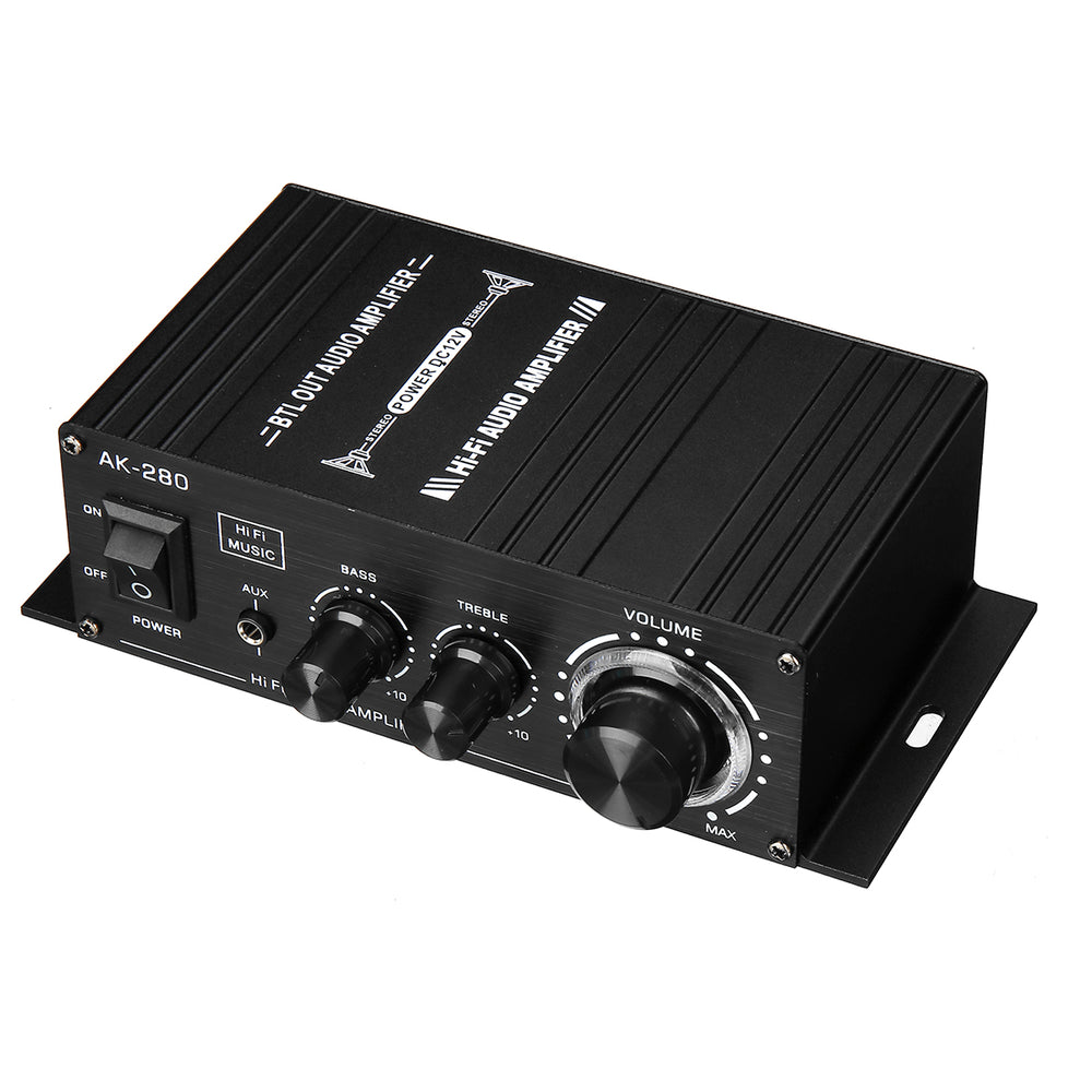 LinkMejor 12V  40Wx2 Power Amplifier 2.0 Channel  90DB Car Small Power Amplifier